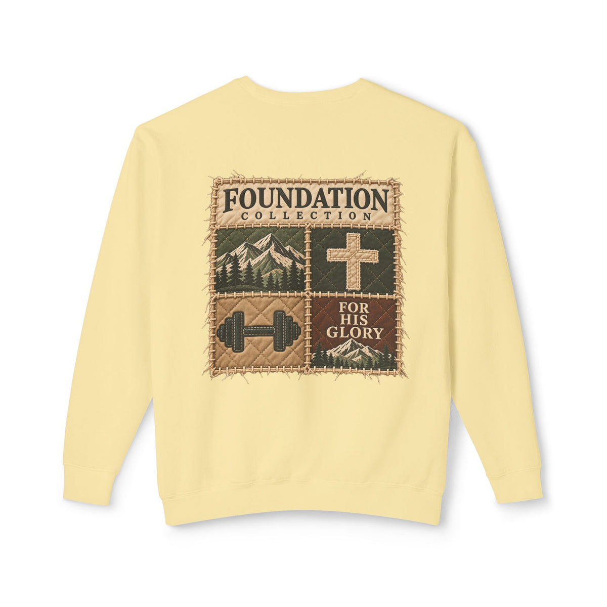 For His Glory Quilt Sweatshirt
