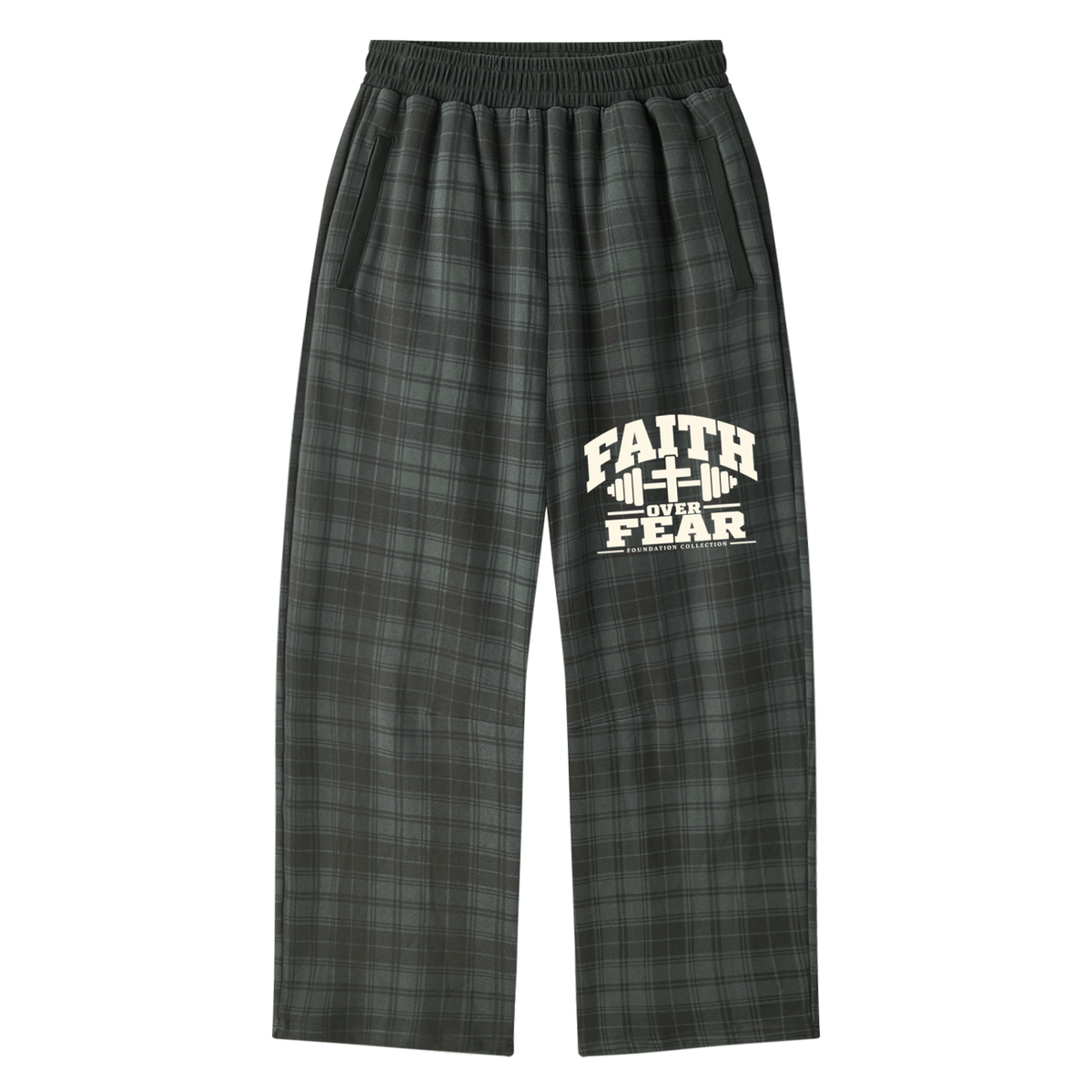 Faith Over Fear Plaid Pants
