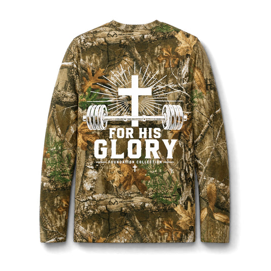 “For His Glory” - Long Sleeve Pocket Tee