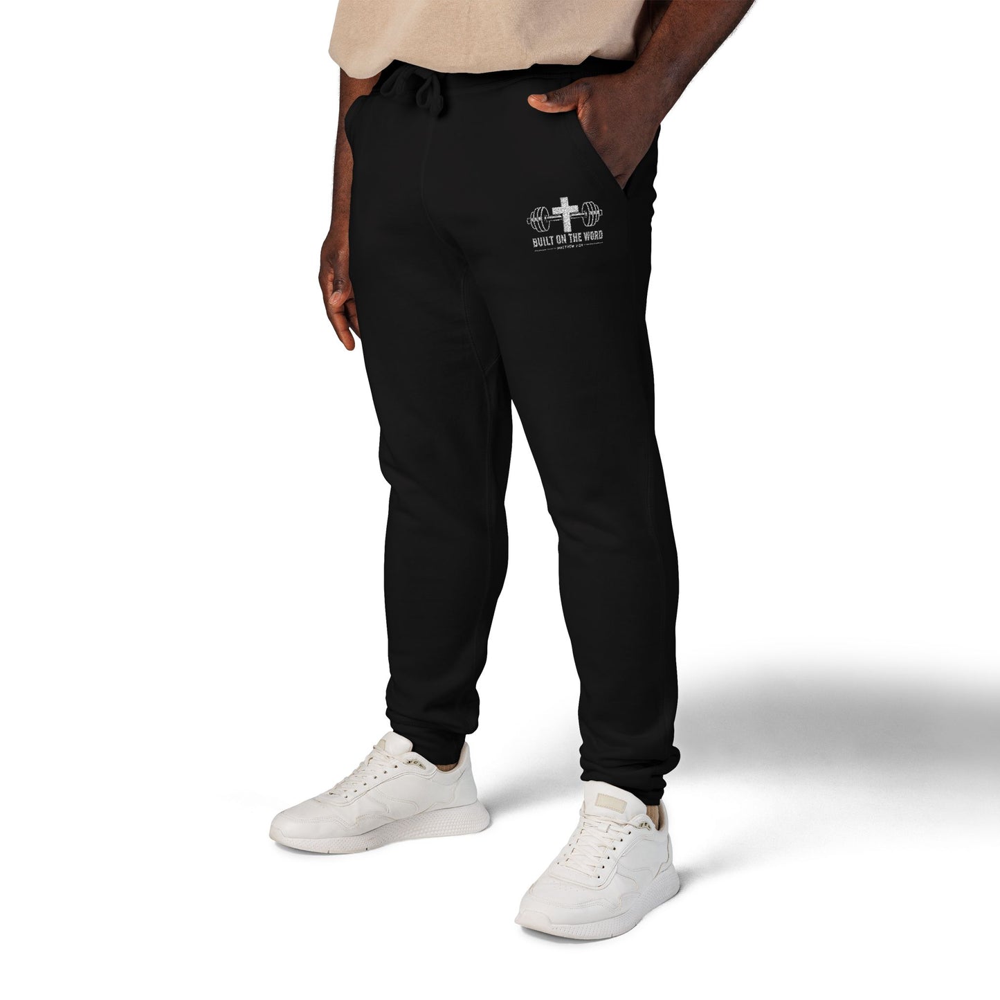 “Built on the Word” Fleece Sweatpants (Embroidery)