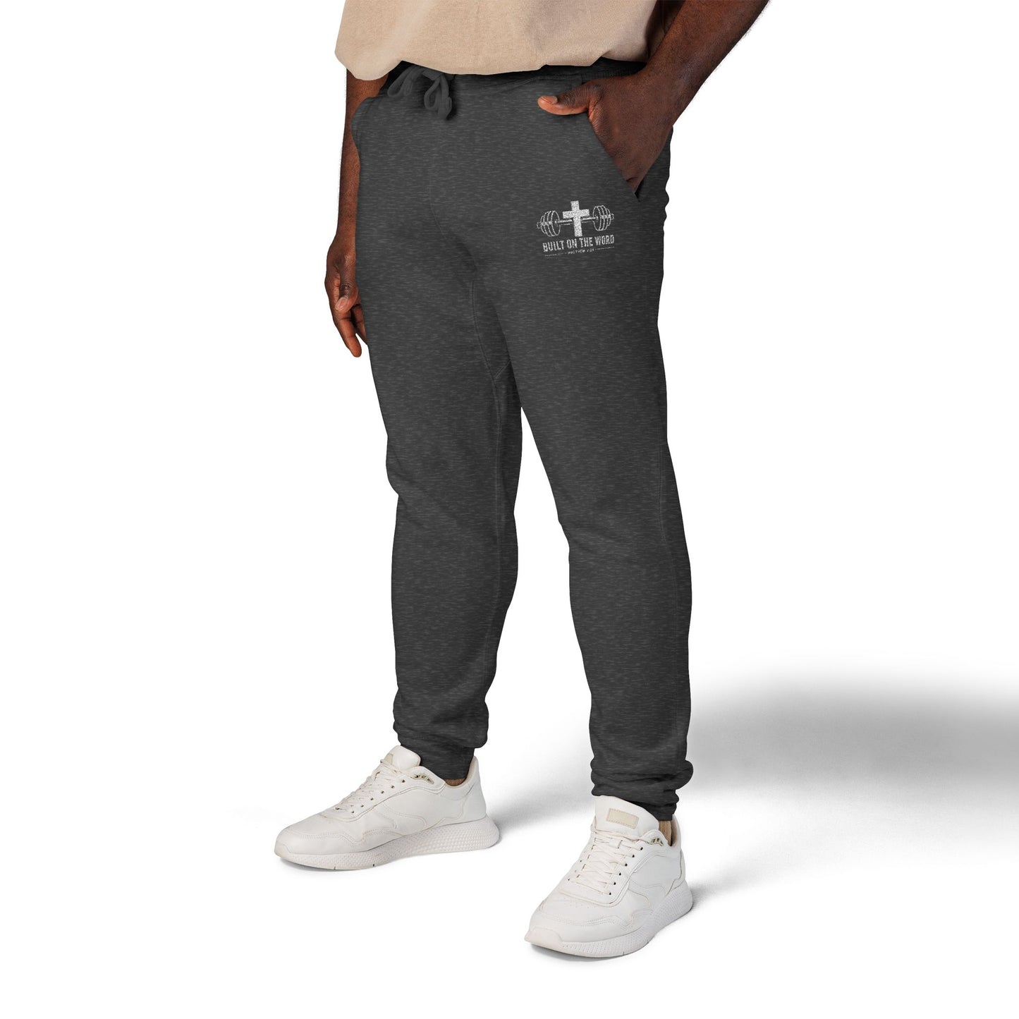 “Built on the Word” Fleece Sweatpants (Embroidery)