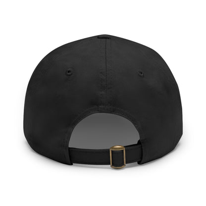Leather Patch Dad Hat — "Foundation Collection" Embossed Casual Baseball Cap