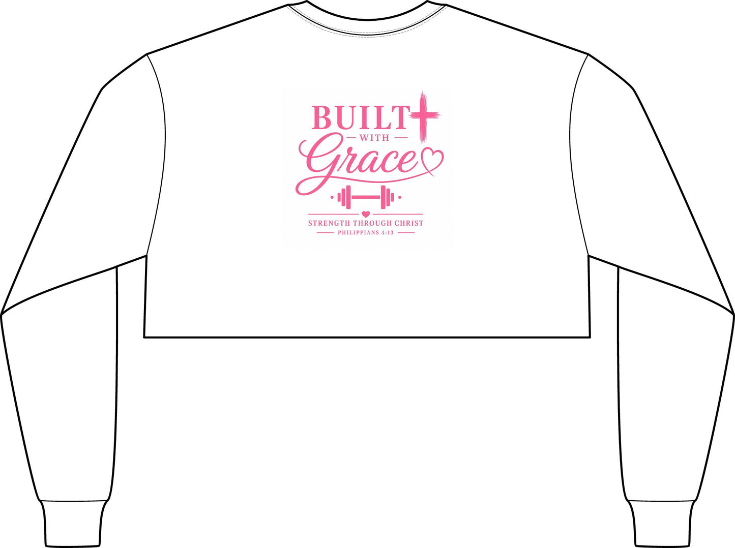 “Built With Grace” Women’s Cropped Long Sleeve