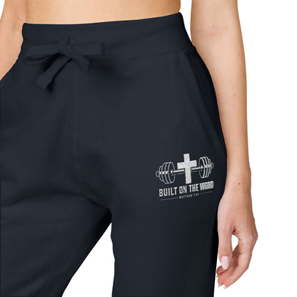 “Built on the Word” Fleece Sweatpants (Embroidery)