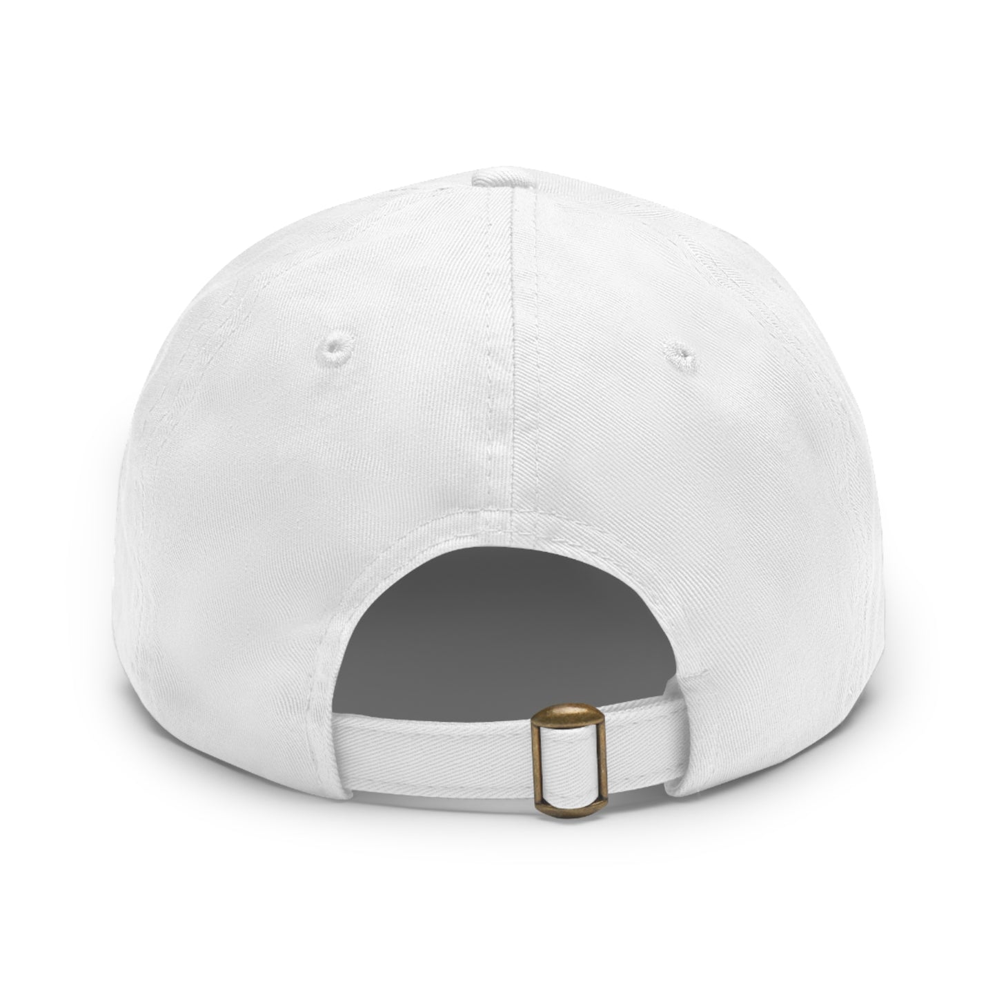 Leather Patch Dad Hat — "Foundation Collection" Embossed Casual Baseball Cap
