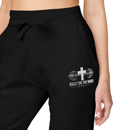 “Built on the Word” Fleece Sweatpants (Embroidery)