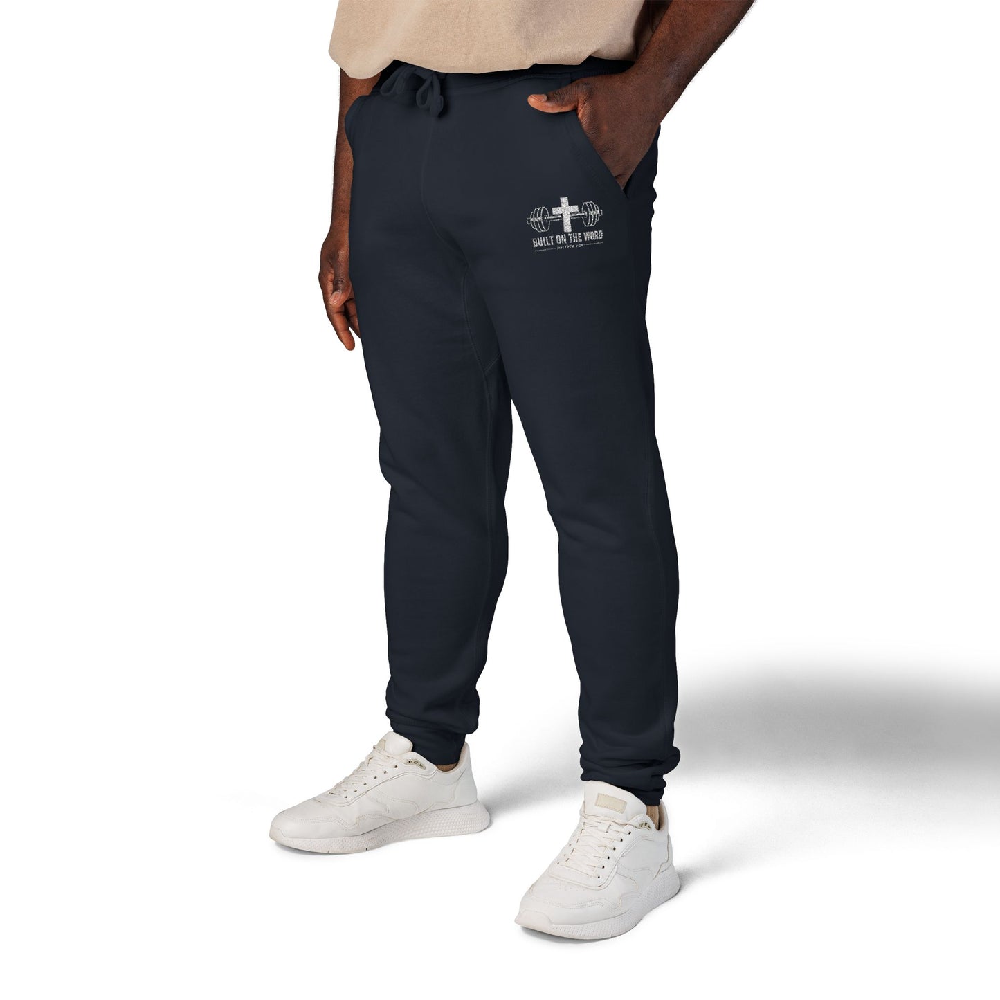 “Built on the Word” Fleece Sweatpants (Embroidery)