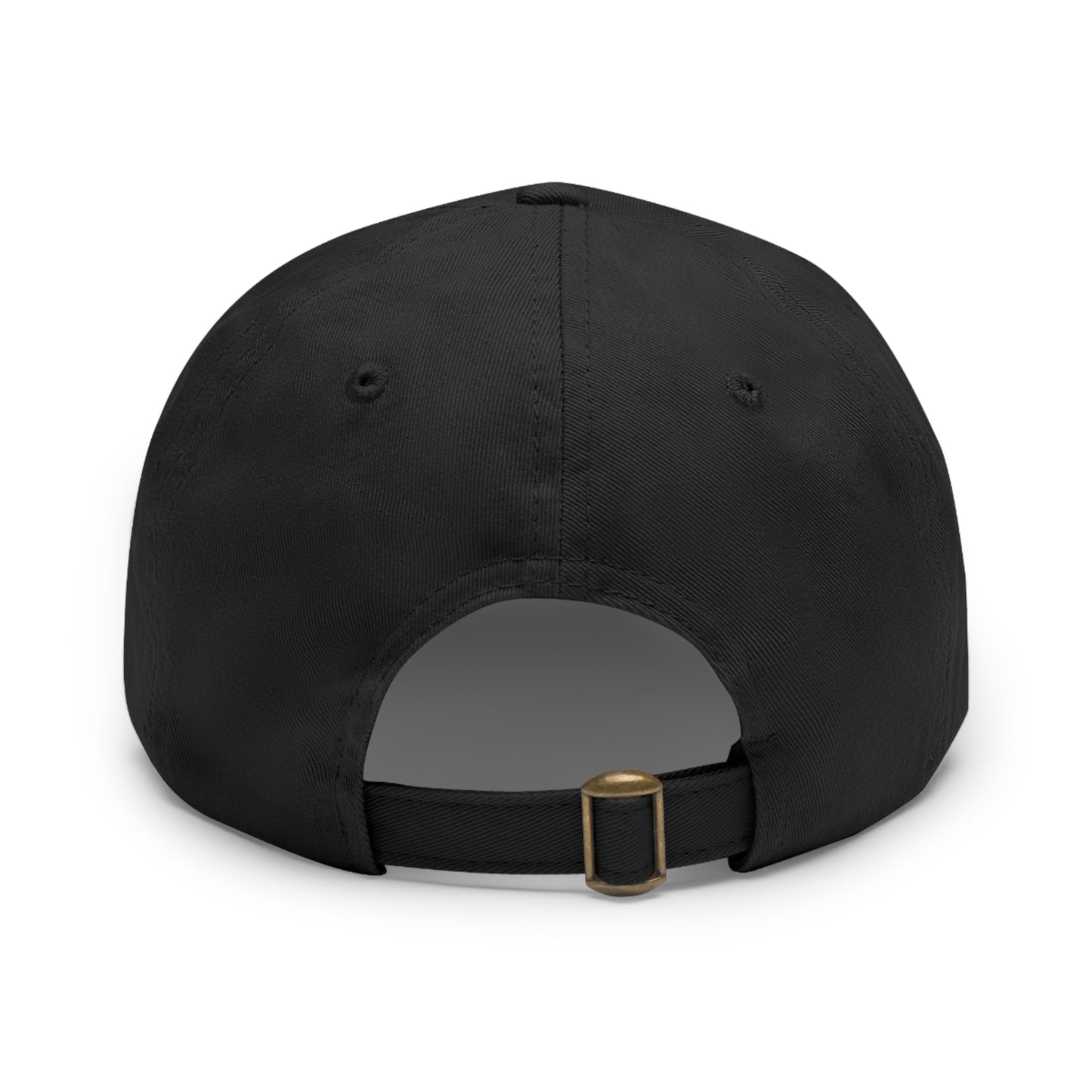 Leather Patch Dad Hat — "Foundation Collection" Embossed Casual Baseball Cap