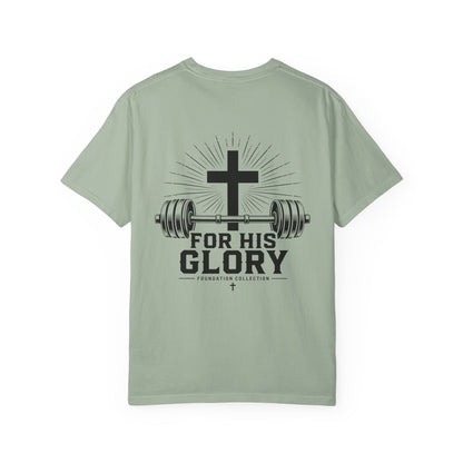 Foundation Collection 'For His Glory' T-Shirt — Christian Fitness Graphic Tee