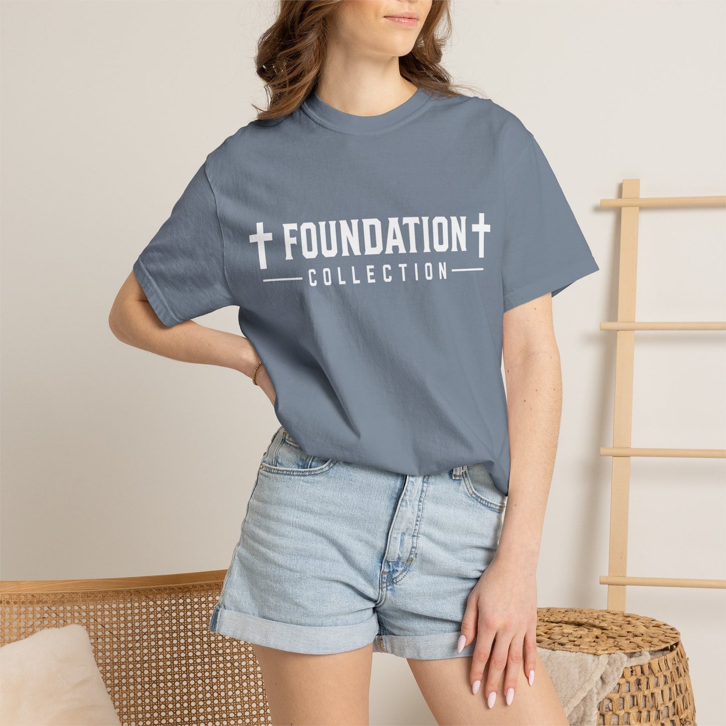For His Glory T-Shirt — Foundation Collection Christian Fitness Tee