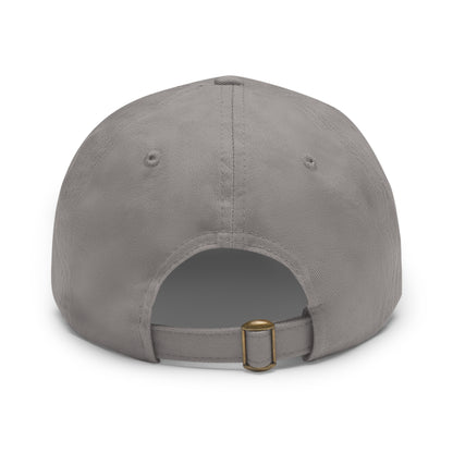 Leather Patch Dad Hat — "Foundation Collection" Embossed Casual Baseball Cap