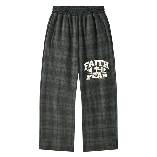 Faith Over Fear Plaid Pants